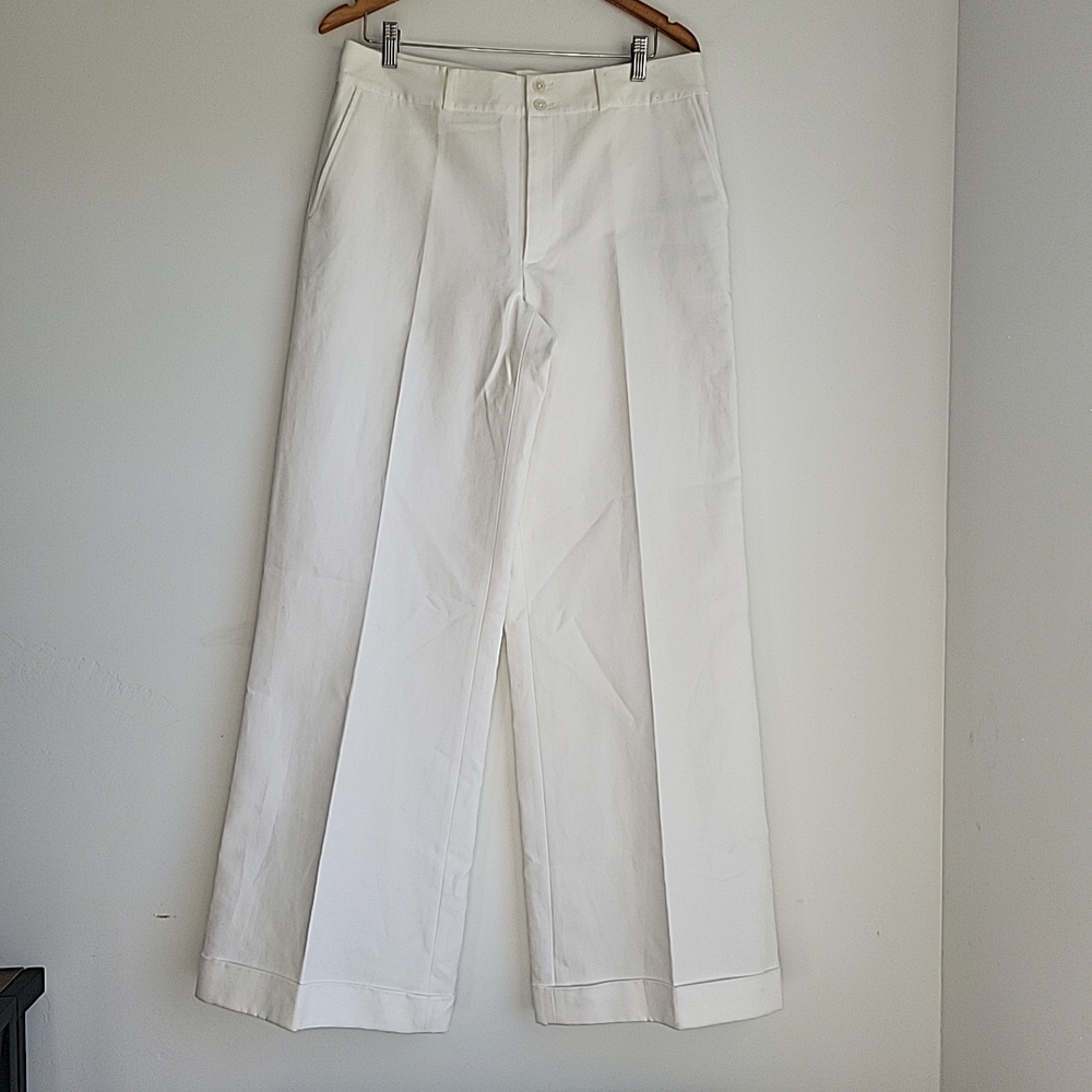 Ralph Lauren Women's Wide Leg White Pants